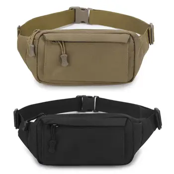 

Fashion New Men's Vintage Fanny Pack Chest Shoulder Bag with 3 Pockets Nylon Minitary Multifunction Waist Belt Bum Bag Casual