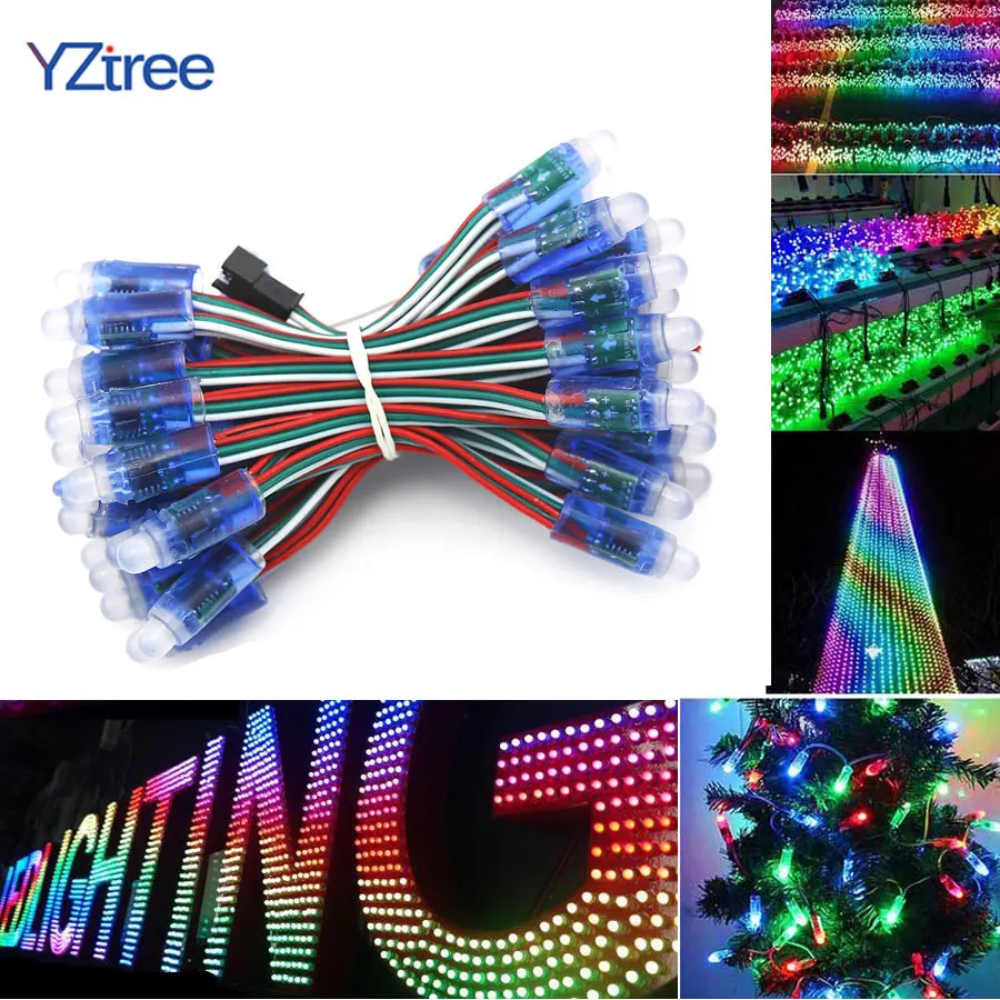 50 шт./лот 12 мм WS2811 2811 RGB светодиодный модуль гирлянды водонепроницаемые DC5V