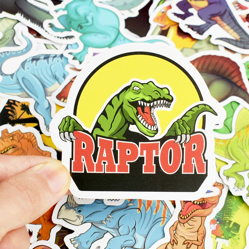 TD ZW 50Pcs Dinosaur Stickers For Decal Snowboard Laptop Luggage Car Fridge Car Styling DIY Laptop 5