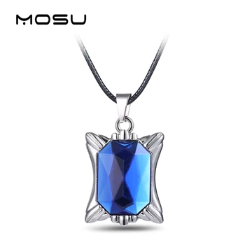 

MOSU 12/pcs Hot Anime Black Butler Necklace Ciel Blue Crystal Pendant Cosplay Accessories Jewelry can Drop-shipping