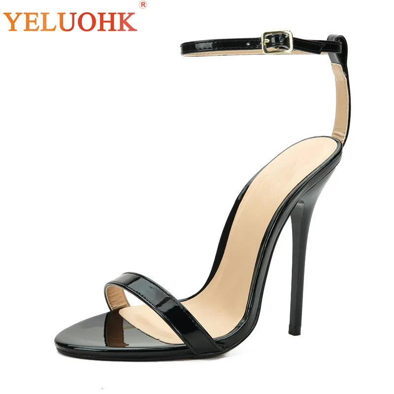 

37-49 Plush Size Sandals Women 13 CM Heel Sexy Shoes Summer 2019 Women Sandals
