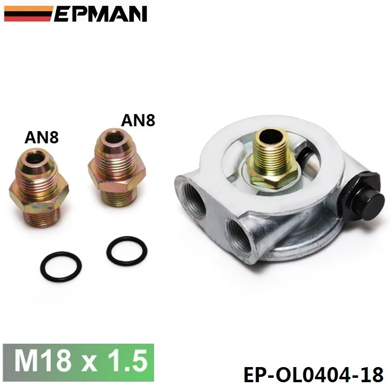 Масляный радиатор фильтр Сэндвич пластина+ термостат адаптер(AN10 или AN8) фитинги EP-OL0404 - Цвет: M18x15xAN8