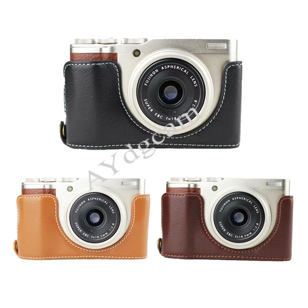 Новинка чехол из натуральной кожи для камеры на половину корпуса Fujifilm XF10 FUJI X F10