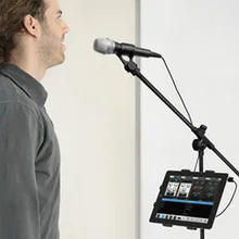 Держатель для планшета и телефона для микрофонной стойки ABC пластиковое крепление для Apple Ipad для Iphone 4,5-10,5 ''читалка заднее сиденье автомобиля