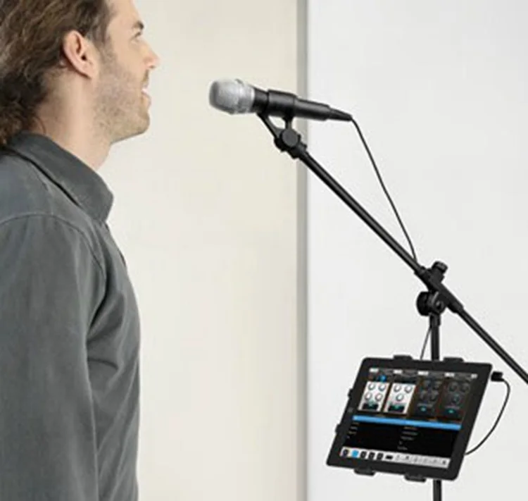 

tablet holder and phone holder for Microphone stand ABC plastic mount for Apple Ipad for Iphone 4.5-10.5'' ereader car backseat