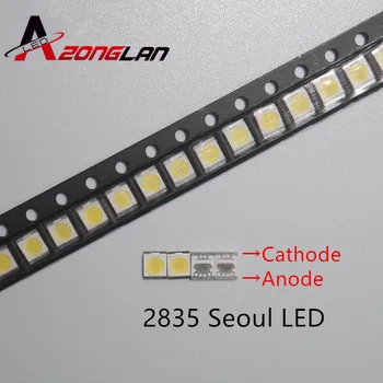 

100pcs For SEOUL LED Backlight 1W 3V 3528 2835 131LM Cool white For LED LCD Backlight TV Application LED LCD TV Backlight