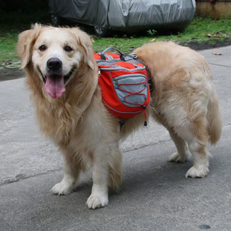 LUDA украшения для домашних животных Водонепроницаемый Регулируемый полиэфирный рюкзак для домашних животных седельная сумка для собак подходит для больших собак Пешие прогулки