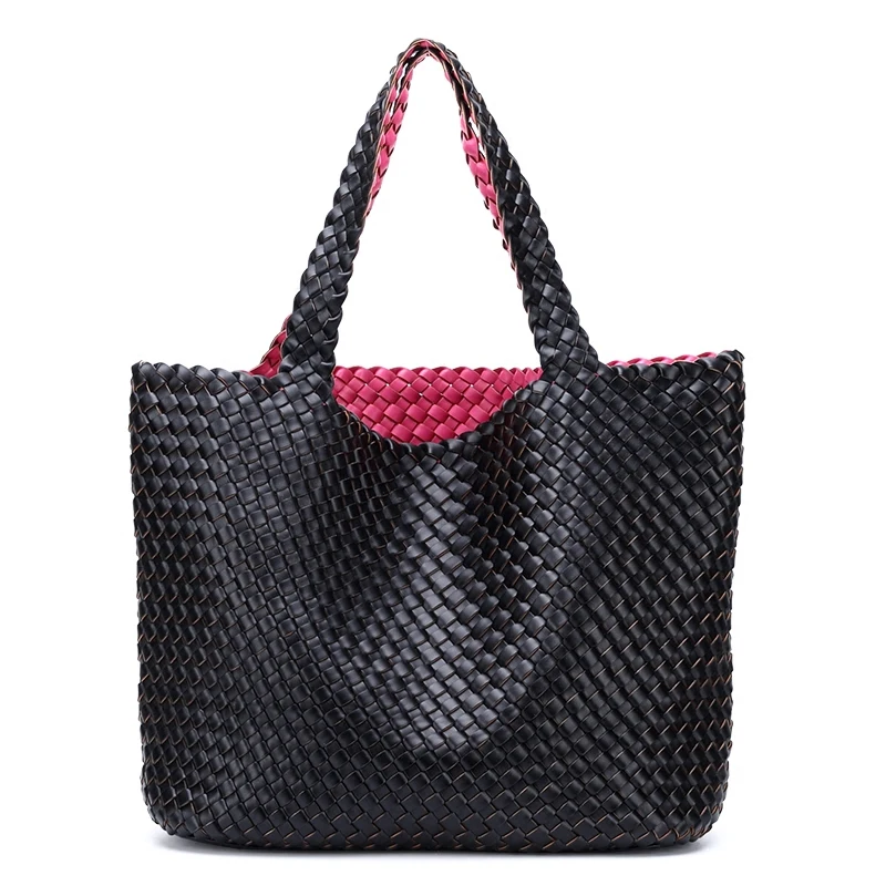

2018 High-capacity Vegetable basket Double sheepskin Handbag Genuine leather Woven bag Woman High-quality tote bags louis gg bag