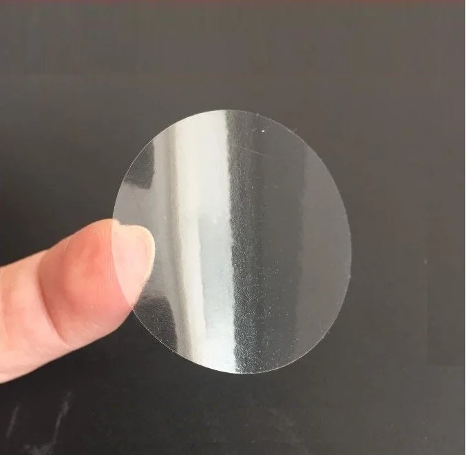

1000pcs/lot 1.5/2/3cm diameter Clear sticker label stickers, clear round sticker label Round plastic sticker