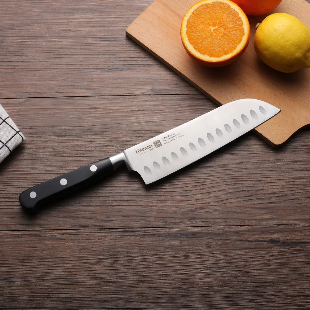 FISSMAN Santoku нож серия KITAKAMI немецкие Высокопроизводительные стальные кухонные