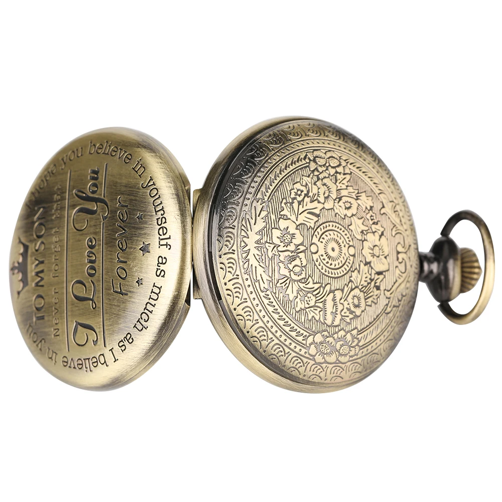 Индивидуальные мужские карманные часы Винтаж арабо-римские цифровые двойные весы карманные часы для мальчика подарок грубые карманные