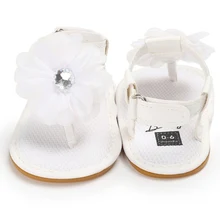 Принцессы детские резиновые сандалии красивая Хрустальный цветок девушки детские летние туфли Bebe малышей Спорт кожаные ботинки