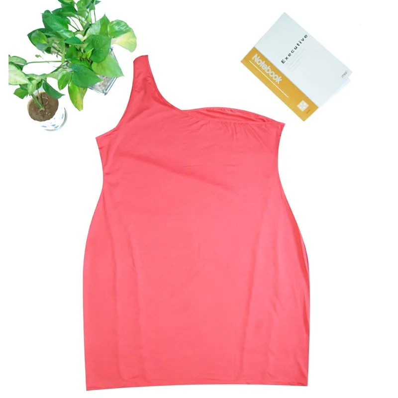 Plus Size Women Clothing Orange One Shoulder Side Cutout Women Mini Bodycon Dresses Vestido de festa Sexy Night Club Party Dress 2016 Summer W846069(5)