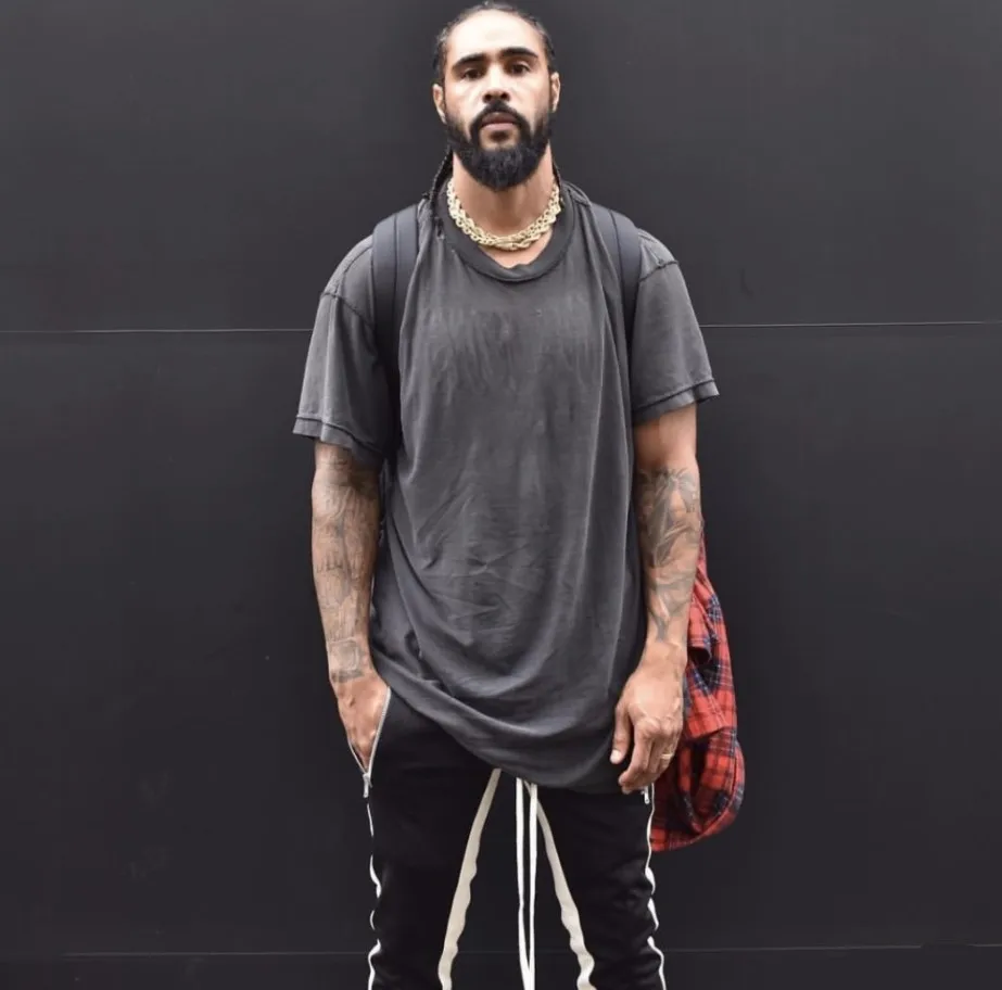 KANYE Vintage Black Oversized T Shirt Men Hip Hop Heavy Washed T Shirts for Men O Neck Top Tees 