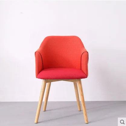 Луи моды кафе стулья скандинавские современные упрощенные взрослые домашние деревянные стулья - Цвет: Белый рис