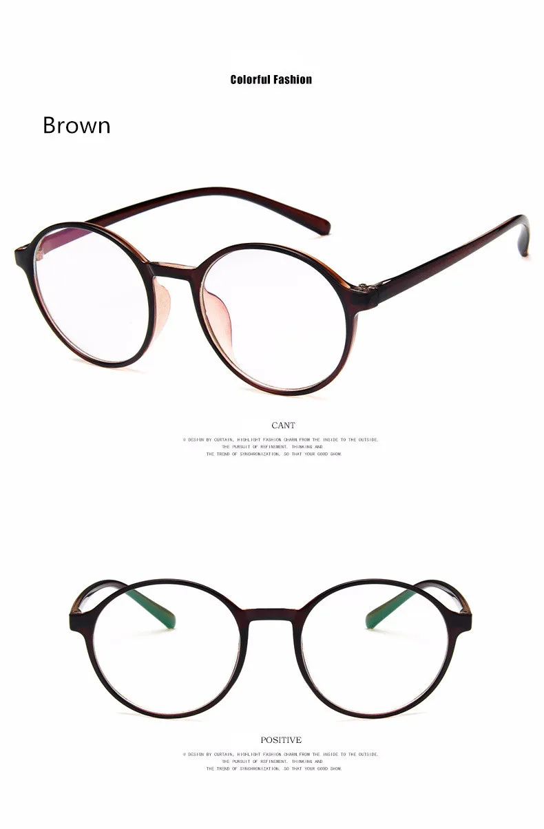 BOYEDA Модные женские очки винтажные круглые Рецептурные очки пластиковая прозрачная рамка для женщин очки для чтения зеркало