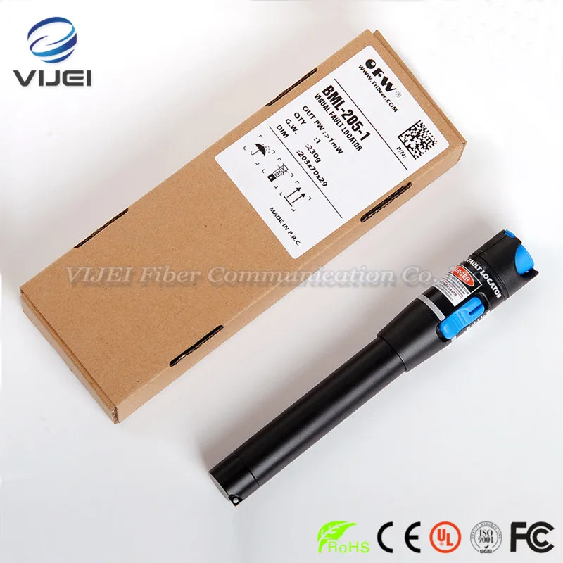 

TriBrer BML-205-1 Fiber optic visual fault detector pen 5 km out pw : >1mW Visual Fault Locator