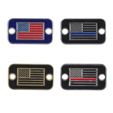 4 шт. металлический флаг США бирка для 550 уличный Паракорд выживания для браслета брелока DIY Вязание Плетеный сплав аксессуары