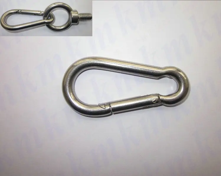 M10x100 мм большие карабины из нержавеющей стали DIN5299C|stainless spring hook|snap hookslarge snap hooks |