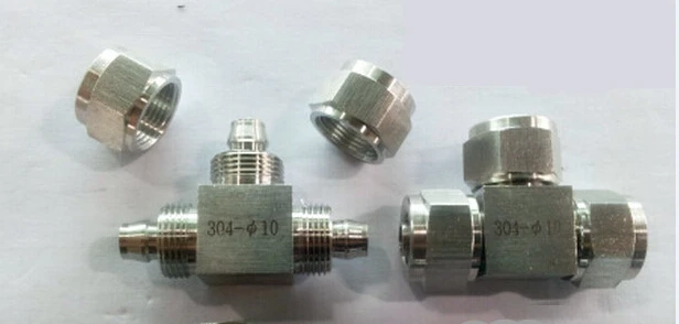 

Free shipping Tee Union Stainless Steel Connector Fitting, ZKS8mm Thread, Homebrew Fitting,Straight terminal fittings