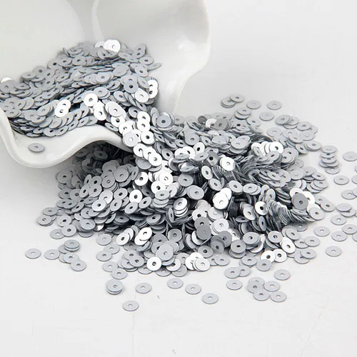 Matte silver Блестка 4 мм матовая блестка ПВХ Плоская Круглая тусклая полированная тесьма с пайетками для шитья свадьбы ремесло Женская одежда Аксессуары 20 г - Цвет: Matte silver