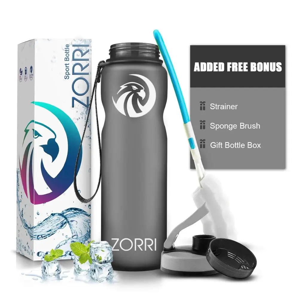 Бутылка для воды ZORRI защита от утечки без бпа Tritan легкие бутылки улицы фитнеса