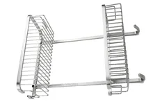 Viborg Sus304 Stainless Steel Extra thick Wire Wall Mounted Double Tier Shower Basket Shelf Tidy Rack