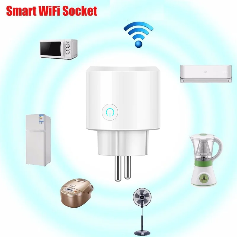 ЕС WiFi Smart Plug Smart Wi-Fi пульт дистанционного управления адаптер разъема Smart Outlet работает с Alexa Google Home IFTTT для IOS Android