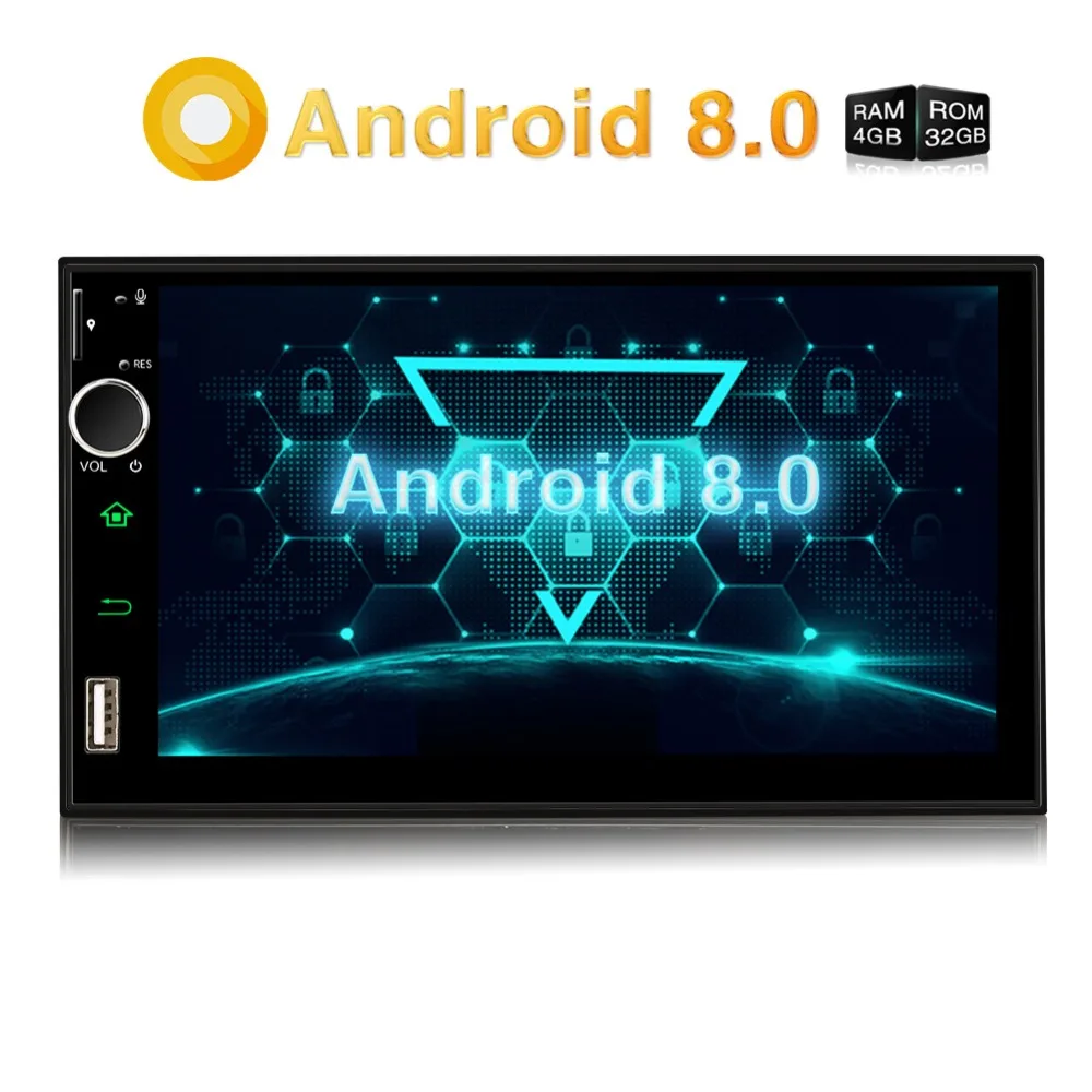 

Pumpkin 2 Din 7''Android 8.0 Universal Car Radio No DVD Player GPS Navigation 4GB RAM 32GB ROM Car Stereo DAB+ Wifi 4G Headunit