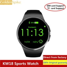 KW18 Bluetooth Смарт часы полный экран Поддержка SIM TF карты Smartwatch телефон сердечного ритма для apple gear s3 huawei xiaomi