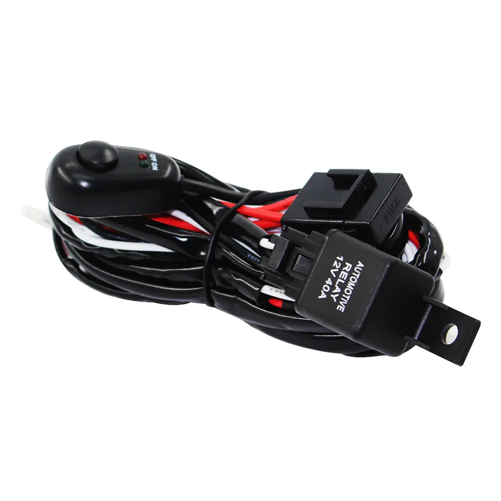 Wiring Harness Wire Switch Relay Kit for Connect Work Driving LED Light