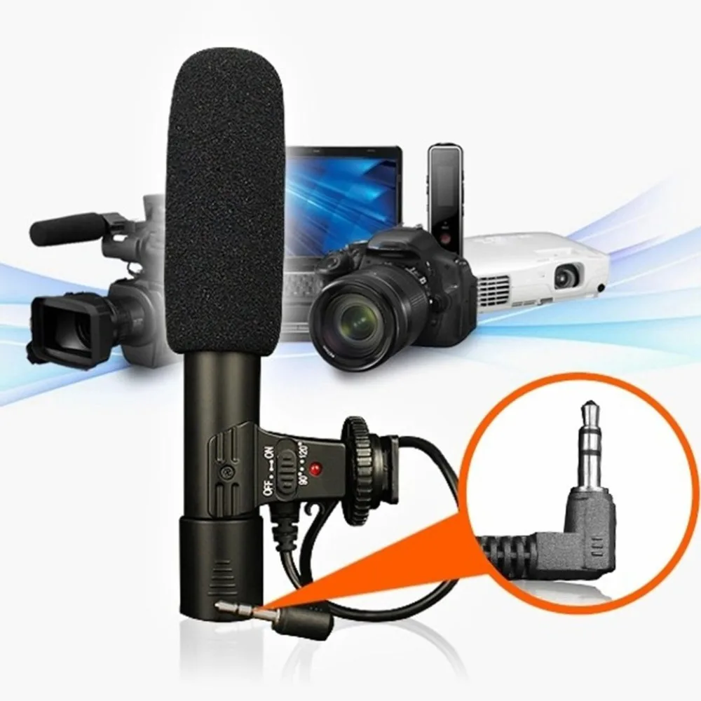 

MIC-01 Digital Video Mic 3.5mm Professional Studio Stereo Recording Microphone for DSLR Camera DV Camcorder