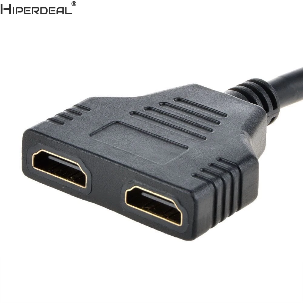 PC Твердый чехол для переноски 1080P HDMI Порты и разъёмы Мужской до 2 Женский 1 в на