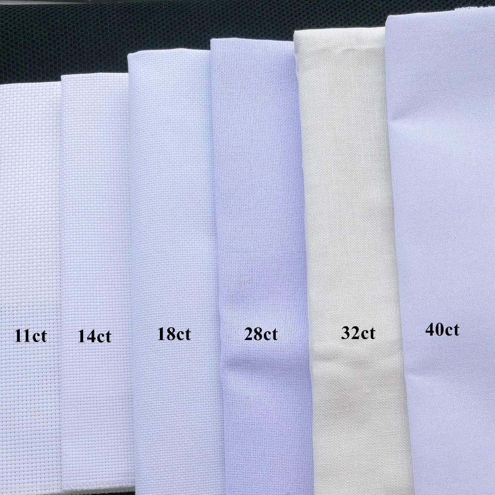 

oneroom 6th 25x25cm Aida cloth 18ct 28ct 27ct cross stitch fabric canvas small grid white color DIY handcraft stitching