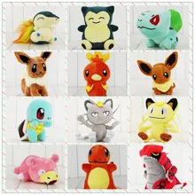 10-20cm eevee Meowth plush cartoon doll toys Squirtle turtle Torchic Groudon Bulbasaur Chikorita Cyndaquil Snorlax Charmander