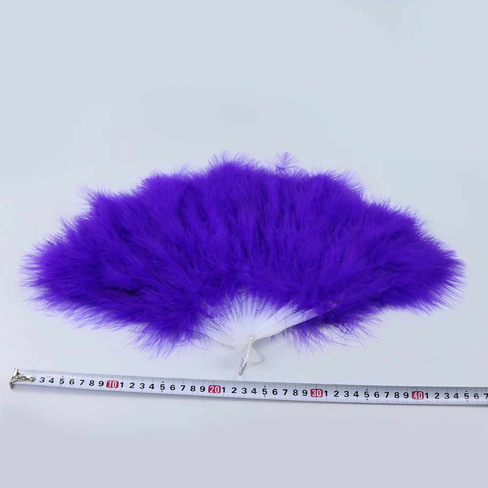 6 purple fluffy turkey fan 2