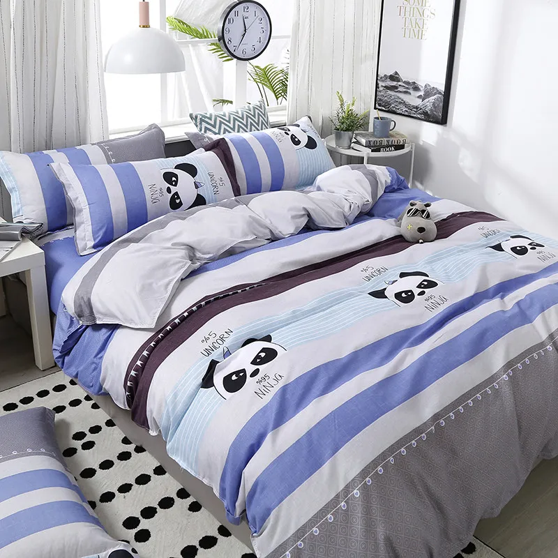 

3/4pcs High Quality Cartoon Panda Printing Textile Bedding Set Include Duvet Cover&Sheets&Pillowcases Comfortable Home Bed Set