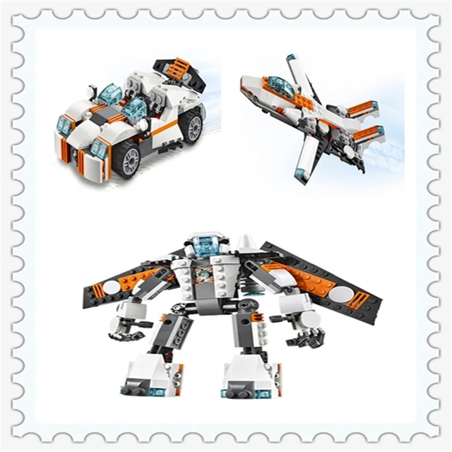 kazi 3115 city creator 3 in 1 future flyers robot 237pcs building future flyers