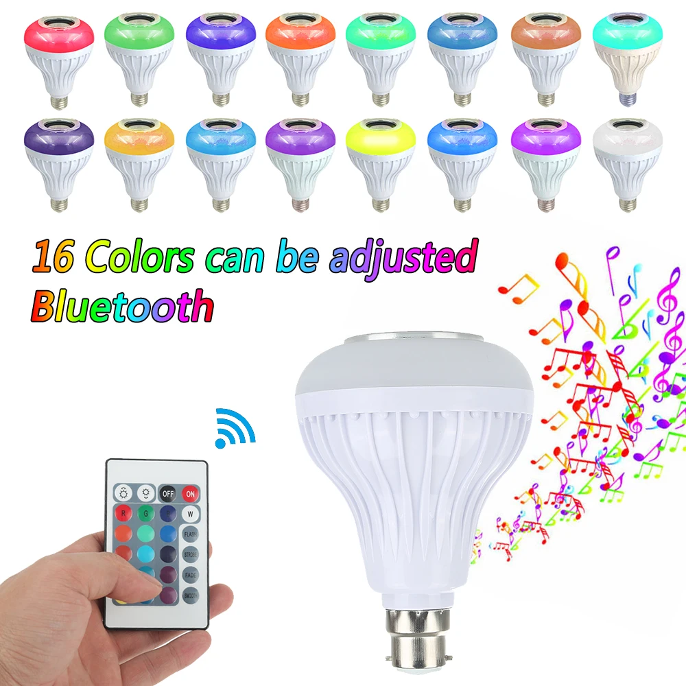 E27 B22 Smart Wireless Bluetooth Speaker Bulb LED RGB ...
