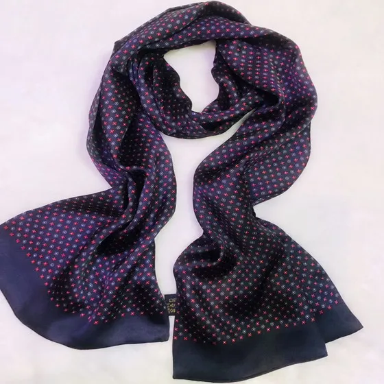 Винтажный шелковый шарф мужской модный цветочный узор с узором пейсли двухслойный Шелковый Атласный шейный платок#4091 - Цвет: 49