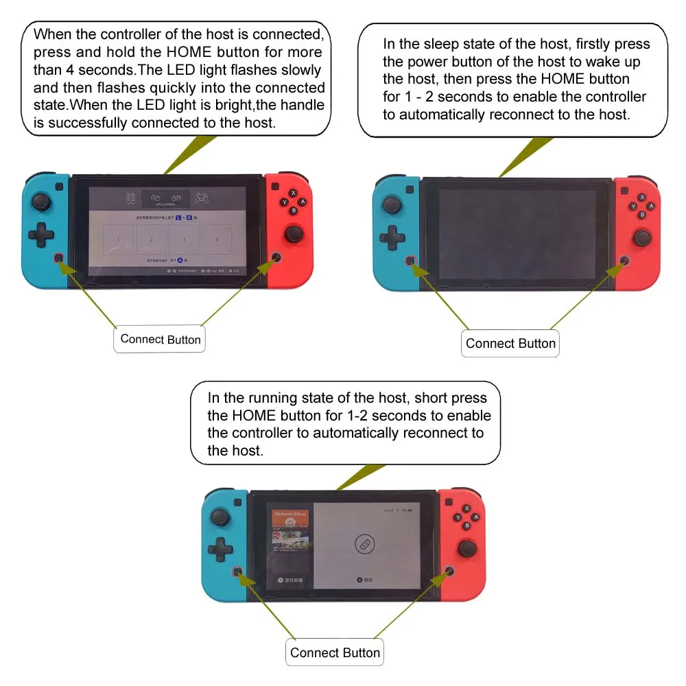 Беспроводной Bluetooth геймпад для Nintendo Switch Управление окна пульт дистанционного