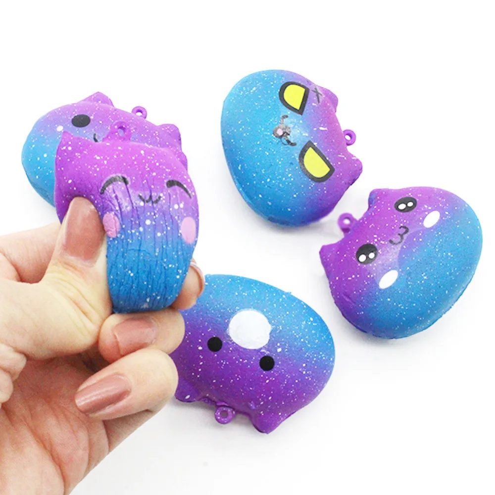 Антистресс Galaxy Kitty медленно Восстанавливающий форму мультяшный крем