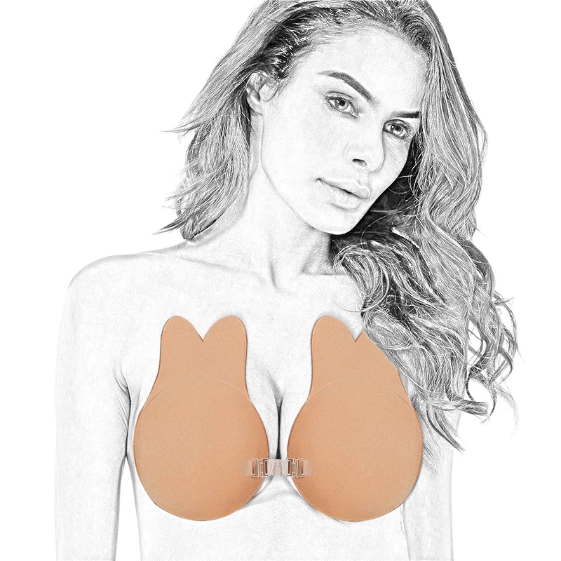 

Sexy Women Breast Lift Tape WireLess Reusable Invisible Push Up Bra Strapless Stick On Bra Without Straps Wire Free Bra Silicone