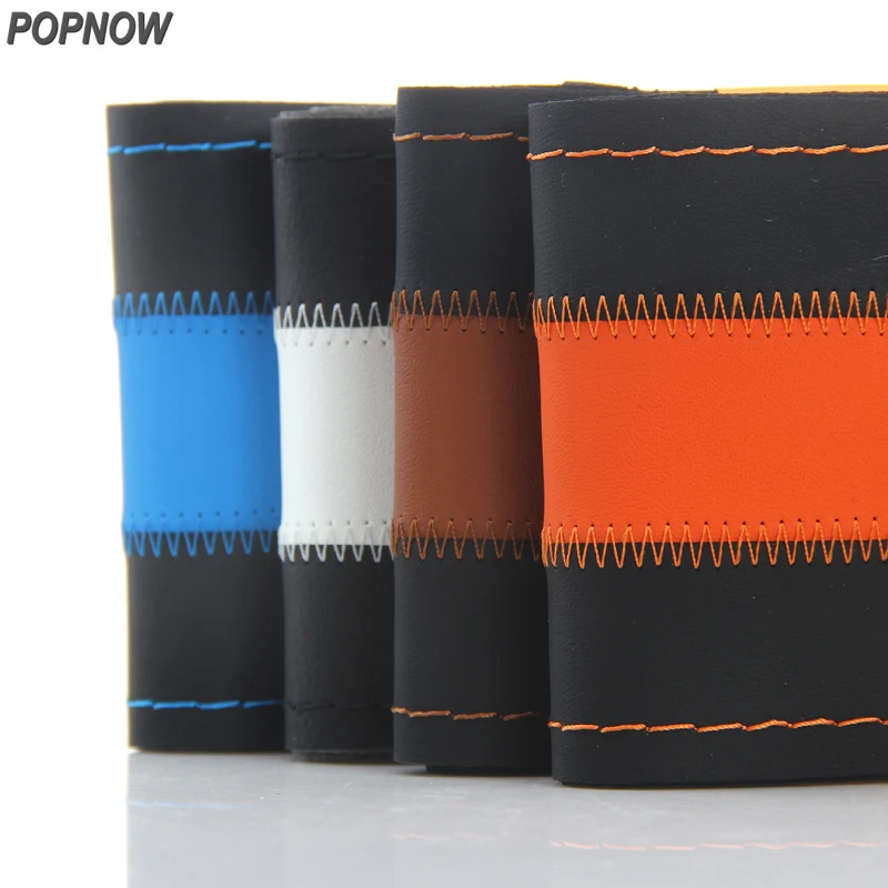 

Car Steering Wheel Cover 38CM DIY Genuine Leather Cowhide Braid With Needles Thread Car-Styling Automobile Interior Accessory