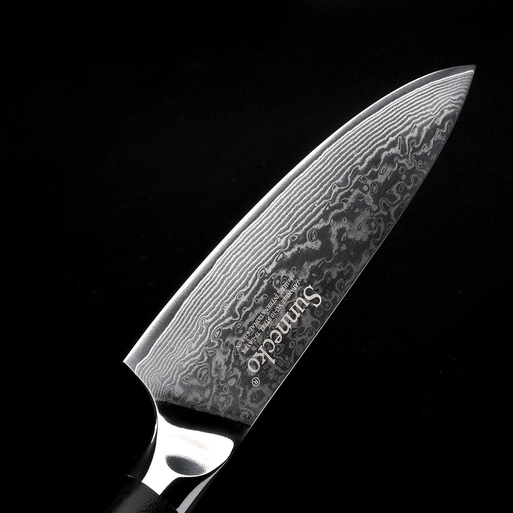 SUNNECKO 6,5 дюймов нож шеф-повара Дамасская сталь кухонные ножи резак японский VG10 ядро лезвие G10 ручка острые Мясо Фрукты резка