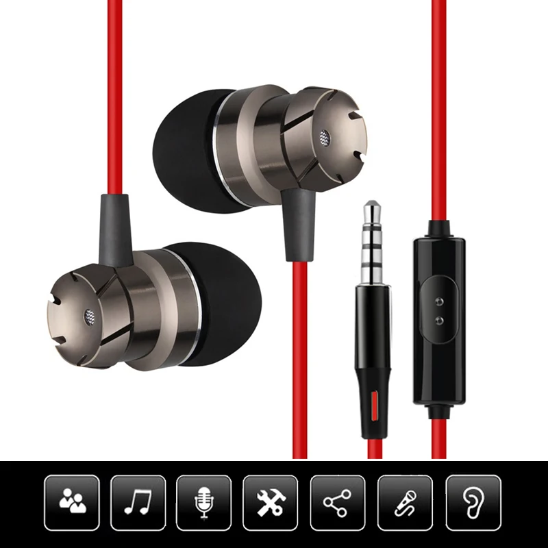 

Headphone for Computer Phone 3.5 mm Gaming Headset With Microphone Wired Magnetic In-ear Earbuds Stereo Bass Computer Earphone