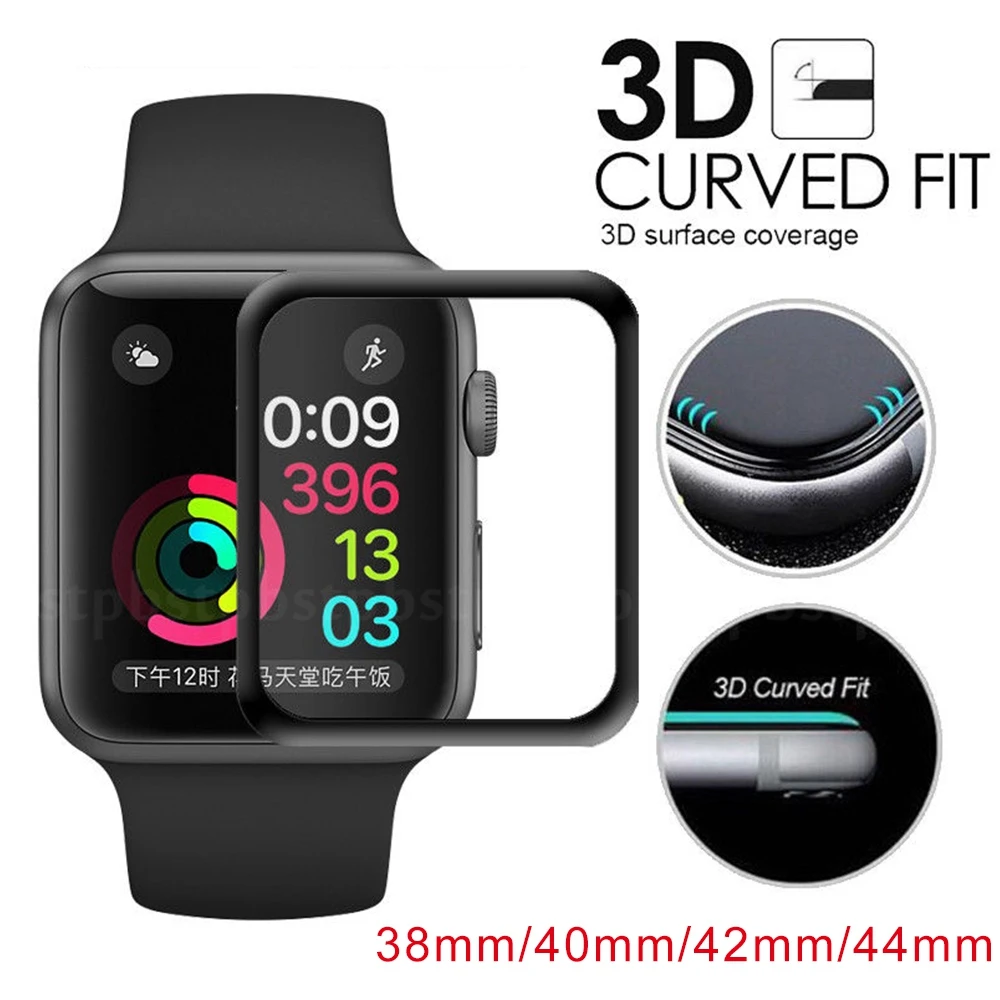 

3D Curved Surface Films For Apple Series Watch 2 3 4 Hydrogel Full Coverage Screen Protector For Apple Watch 42mm 38mm 40mm 44mm