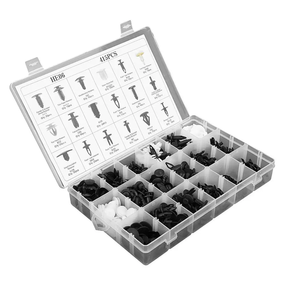 

415pcs Car Retainer Push Pin Rivet Clip Trim Panel Fastener Moulding Assortment