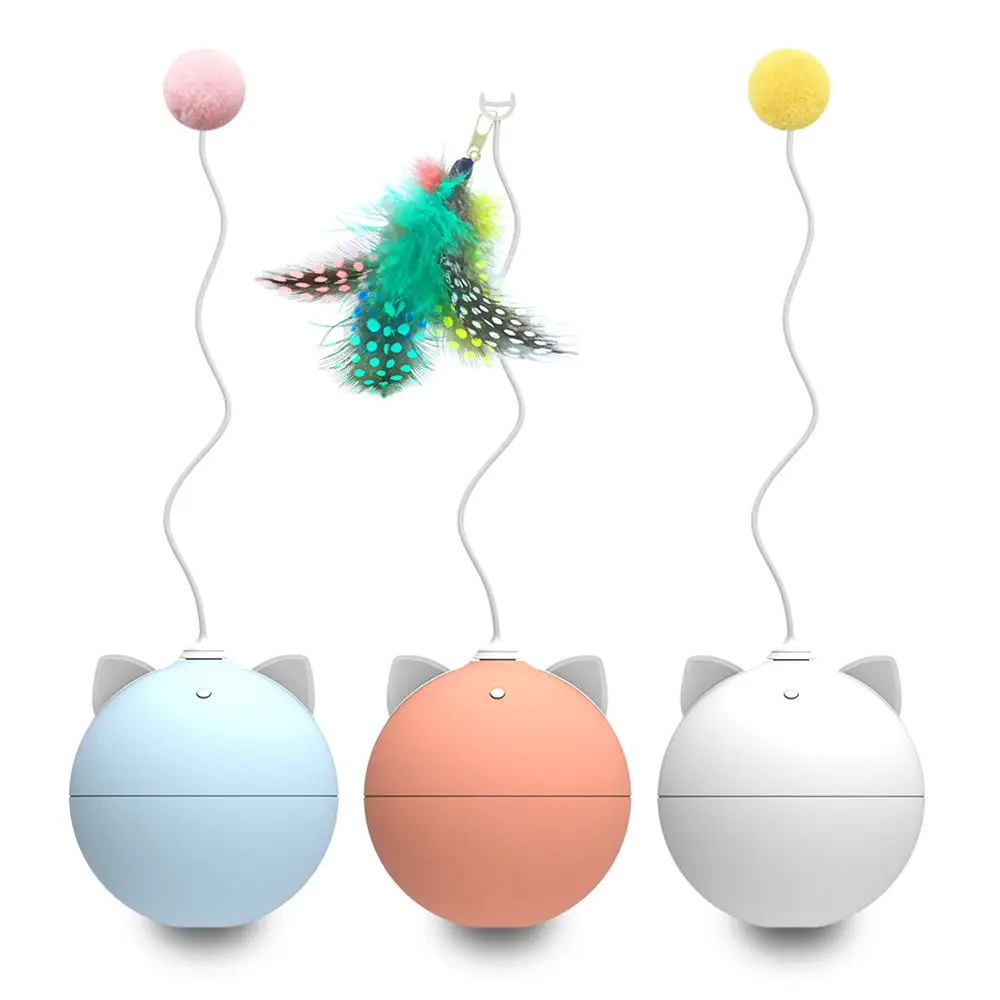 

Electric Pet Cat Toys Automatic Cat Interactive Ball Toy Intelligent Pet Cat Rotation Ball Toy with Colorful LED Light