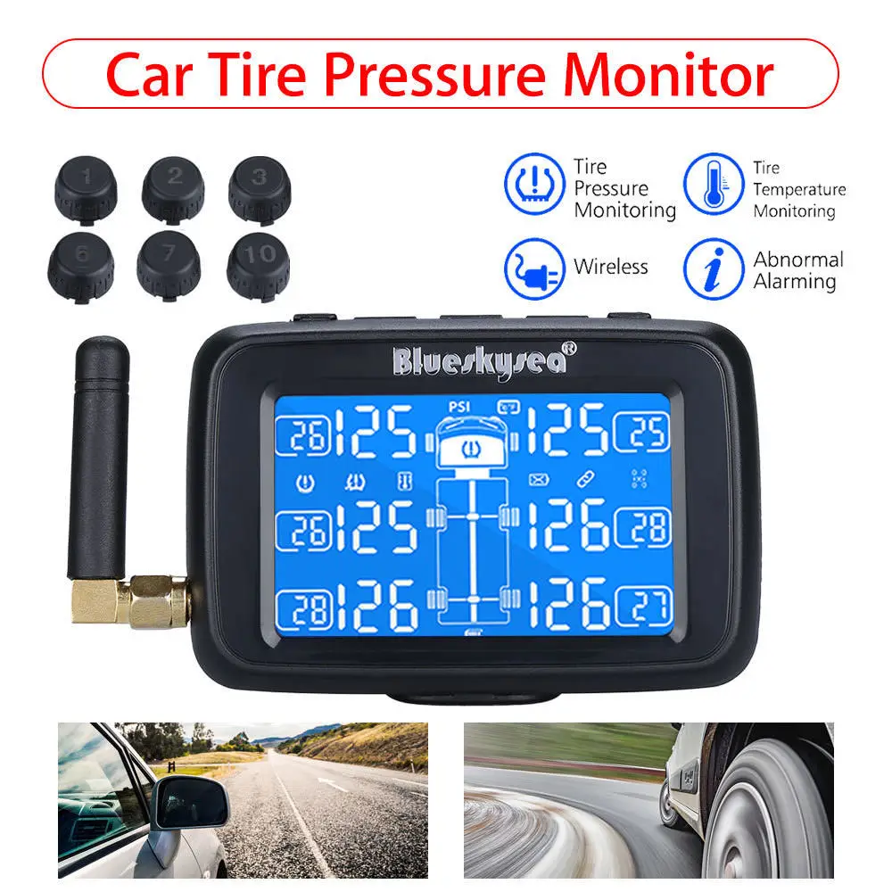 

Blueskysea U901T Wireless Car TPMS Tire Tyre Pressure Monitoring System Temperature Monitor Sensor Alarm For Truck Vehicle